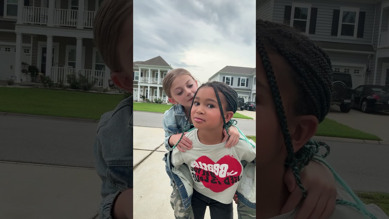 Scarlett hasn&rsquo;t seen Madilyn in three weeks! @MadilynCurtis #youneedahug #sweet #friendship