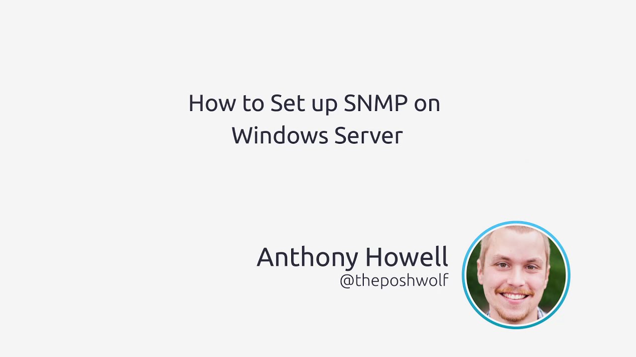 Как настроить SNMP на сервере Windows