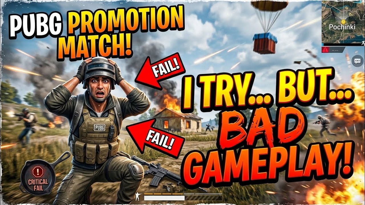 PUBG MOBILE PROMOTION MATCH I TRY BUT BAD GAMEPLAY 