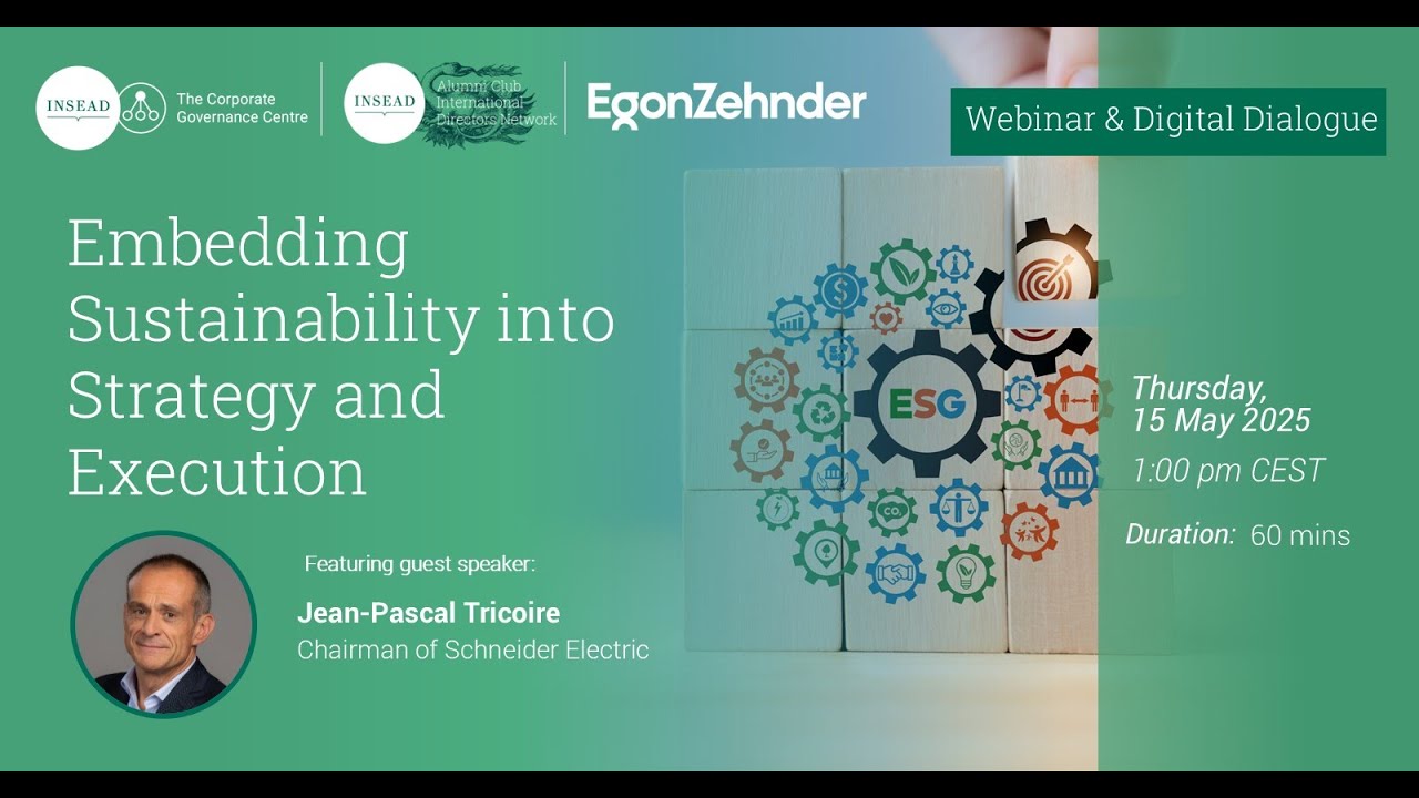 Embedding Sustainability into Strategy and Execution