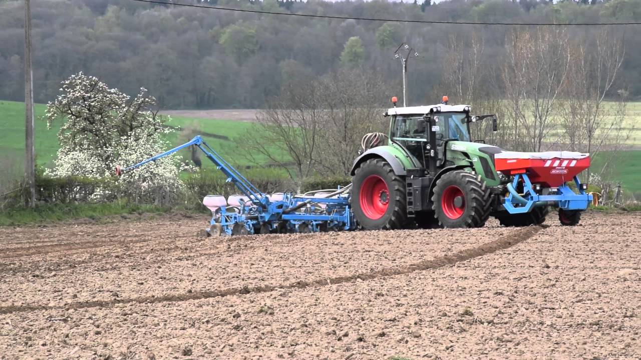 Fendt 826 & Monosem - Semis de maïs - Vital Laschet & fils