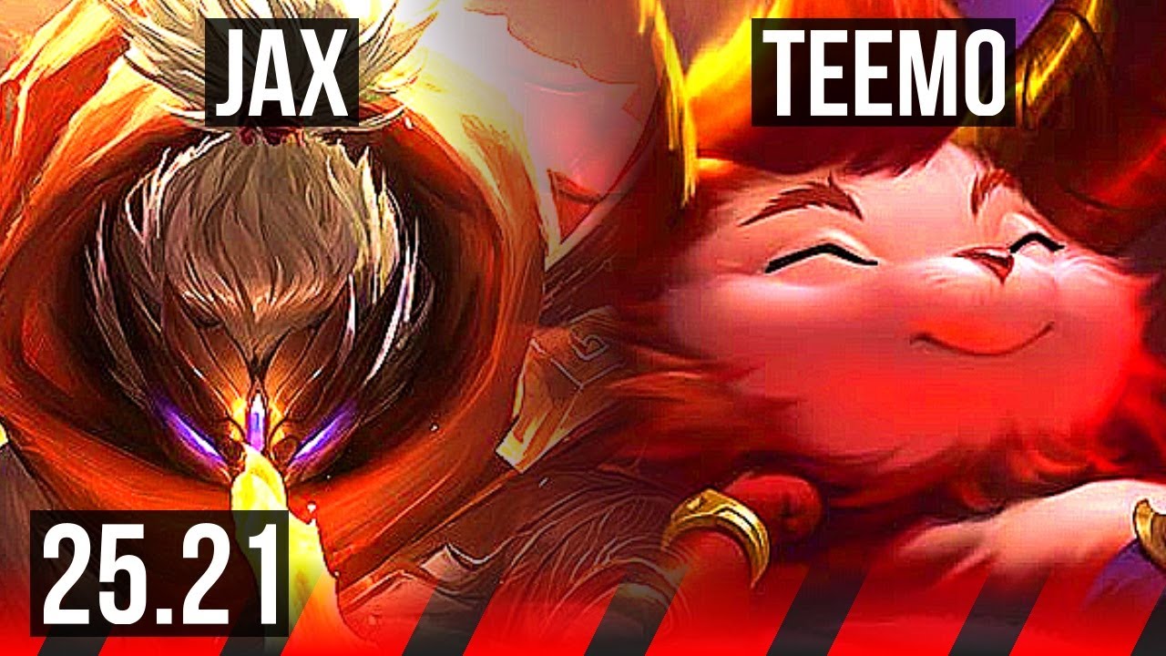 JAX vs TEEMO (TOP) | 7/0/0, Godlike | EUW Grandmaster | 25.21