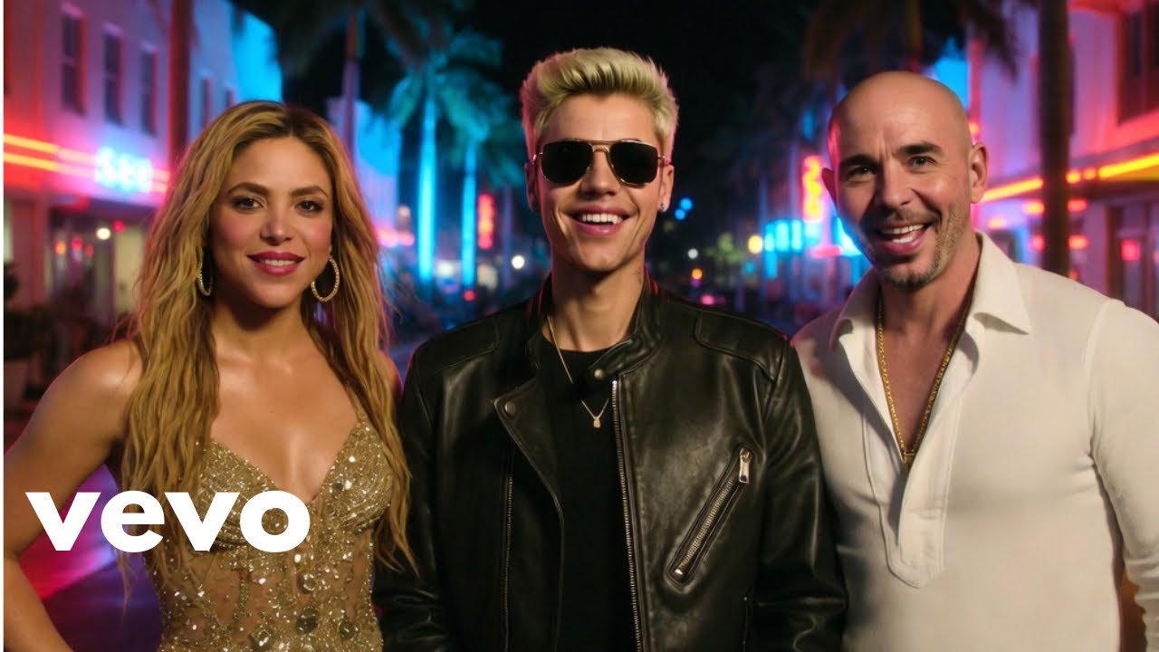 Shakira, Pitbull And Justin Bieber | Dance All Nights - Miami Remix | ( Official Music Video 2026 )
