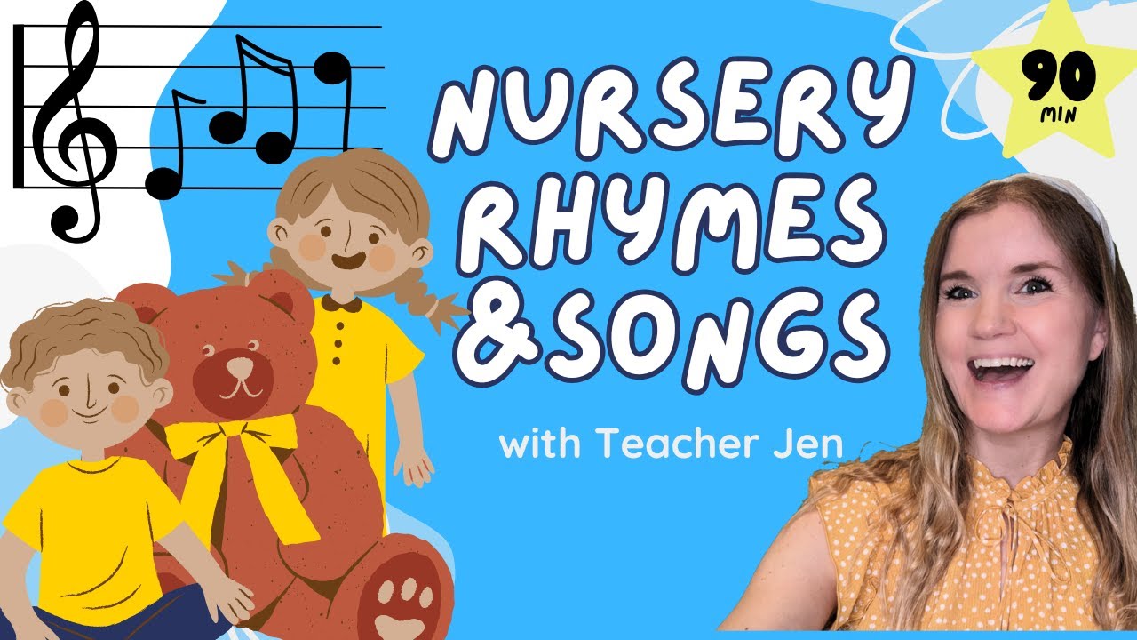 Nursery Rhymes & Songs 1.5 HOUR - Learn to Talk for Toddler and Baby - with Teacher Jen