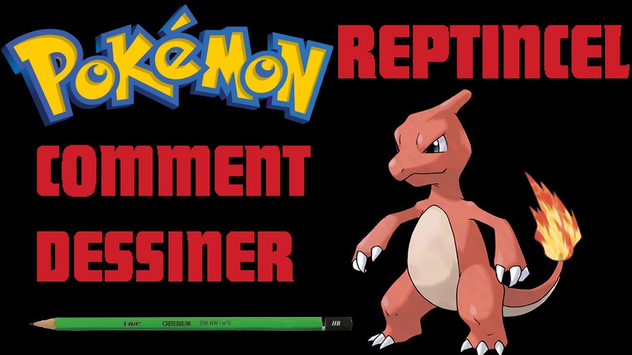 DESSIN POKEMON  FACILE REPTINCEL / CHARMELEON