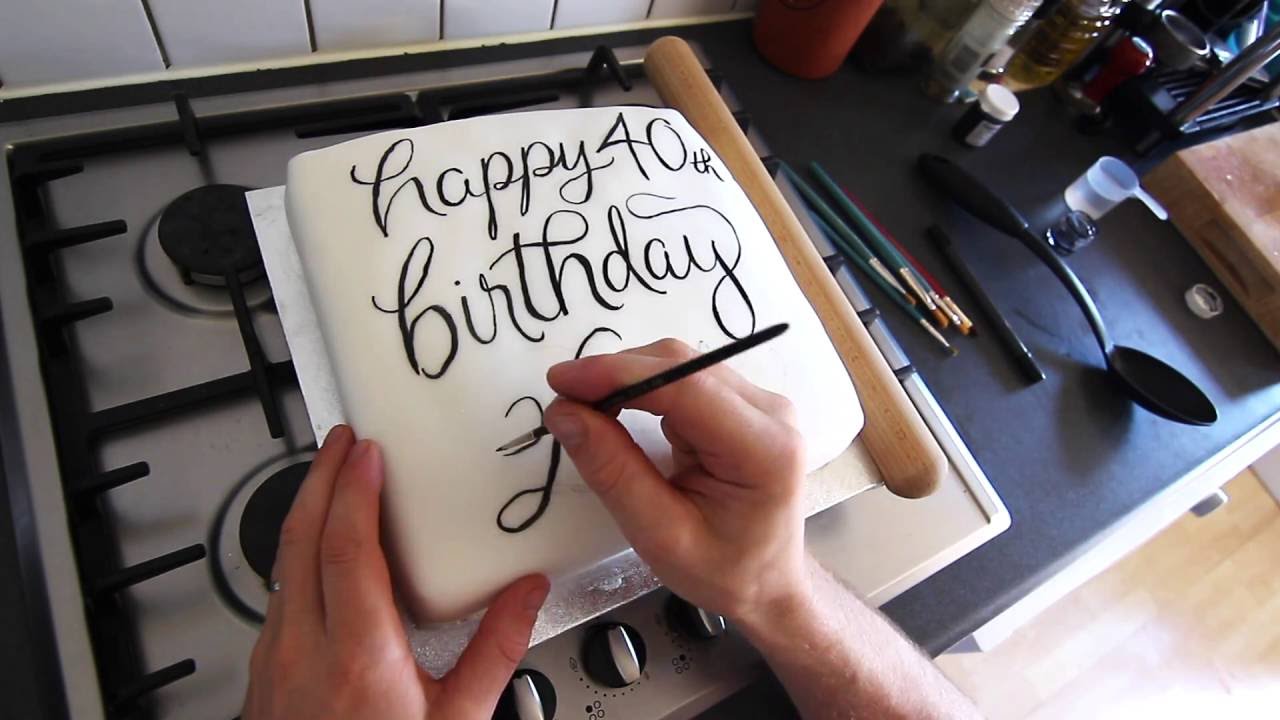 Birthday Cake Calligraphy | Letter Everything #08
