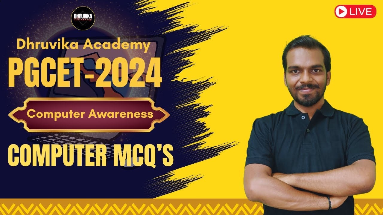 PGCET 2024 | KEA PGCET 2024 MBA MCA Computer Awareness MCQ's