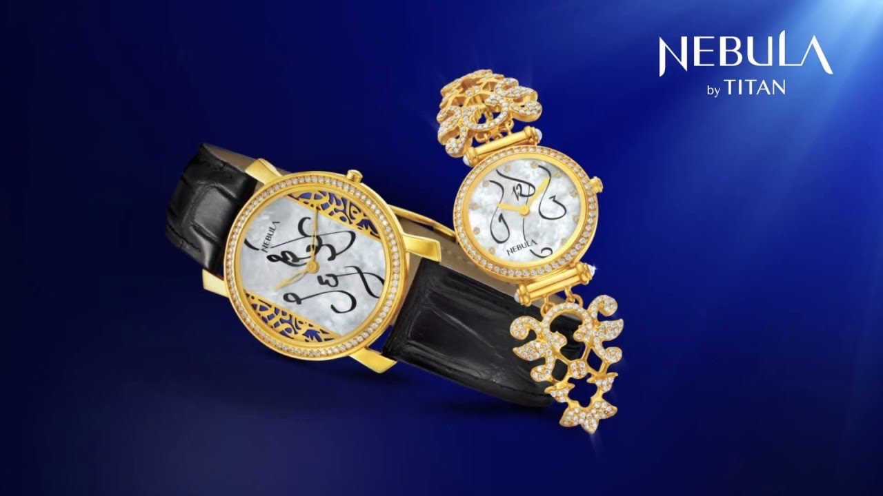 TITAN NEBULA 18K SOLID GOLD WATCH WITH LIFE TIME WARRANTY 