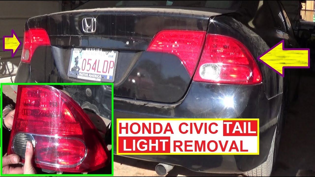 Honda Civic Tail Light Removal and Replacement 2006 2007 2008 2009 2010 2011
