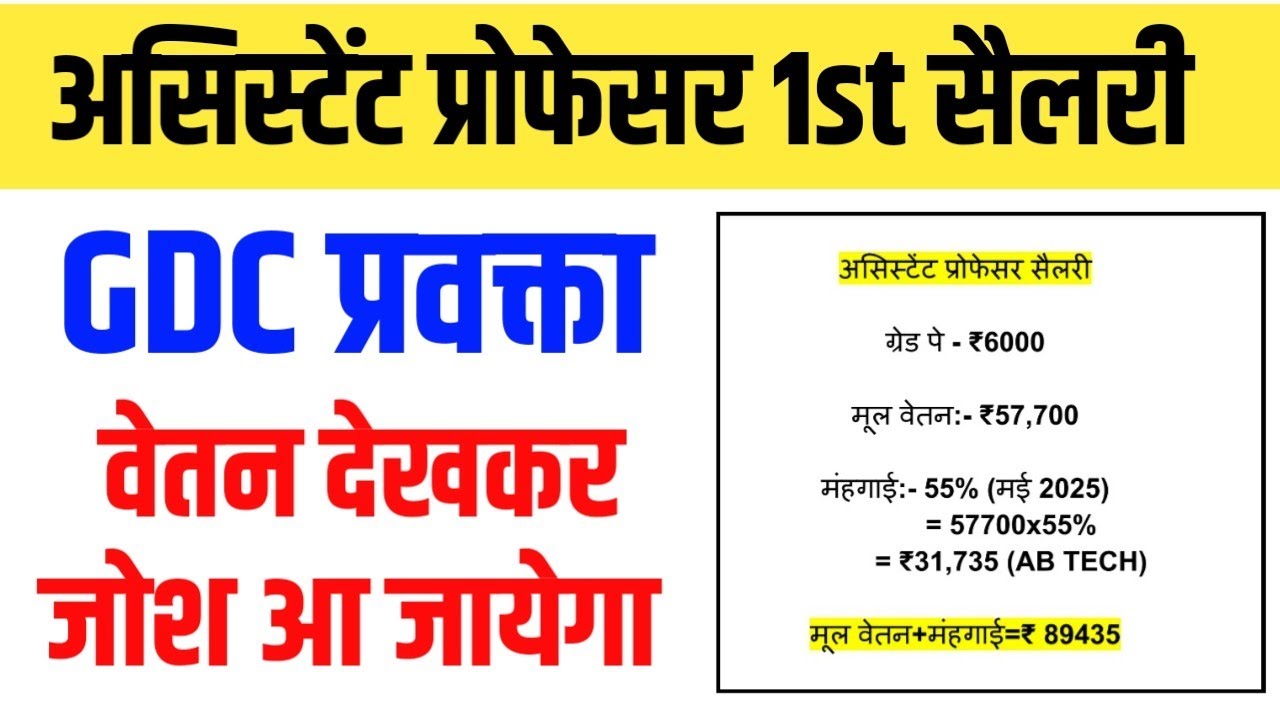 Assistant Professor 1st Salary । GDC LECTURER SALARY । वेतन जानकर पढ़ने को मोटीवेशन आ जायेगा