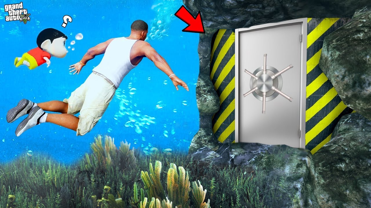 Franklin Found Underwater Secret Door in GTA 5 !