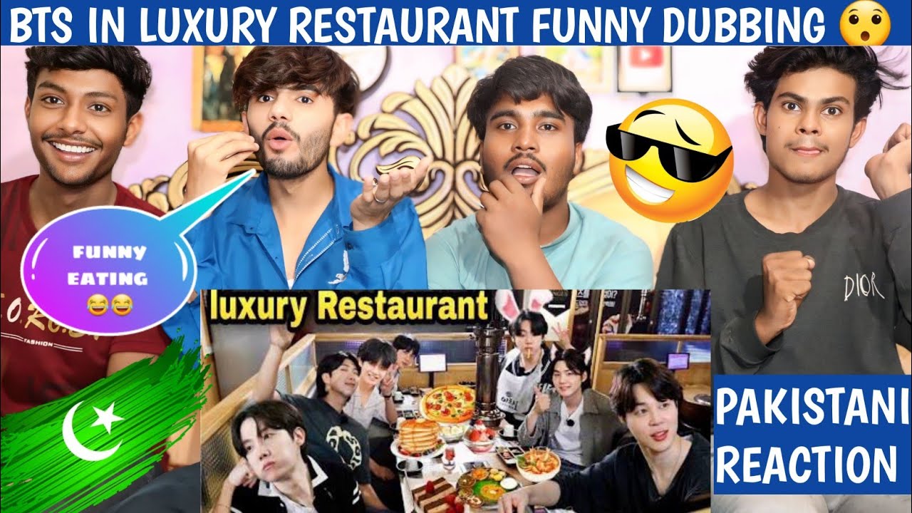 Bts in luxury restaurant // funny dubbing //moments😄( part 2) - Abaid Official - Pakistani Reaction