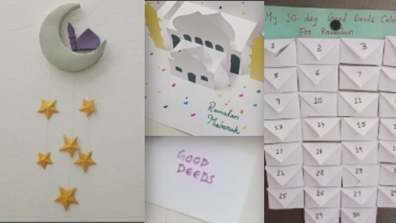 3 EASY DIY RAMADAN CRAFTS 🌙 | Wall Hanging, Pop-Up Card & Good Deed Calendar 🏠📩📅