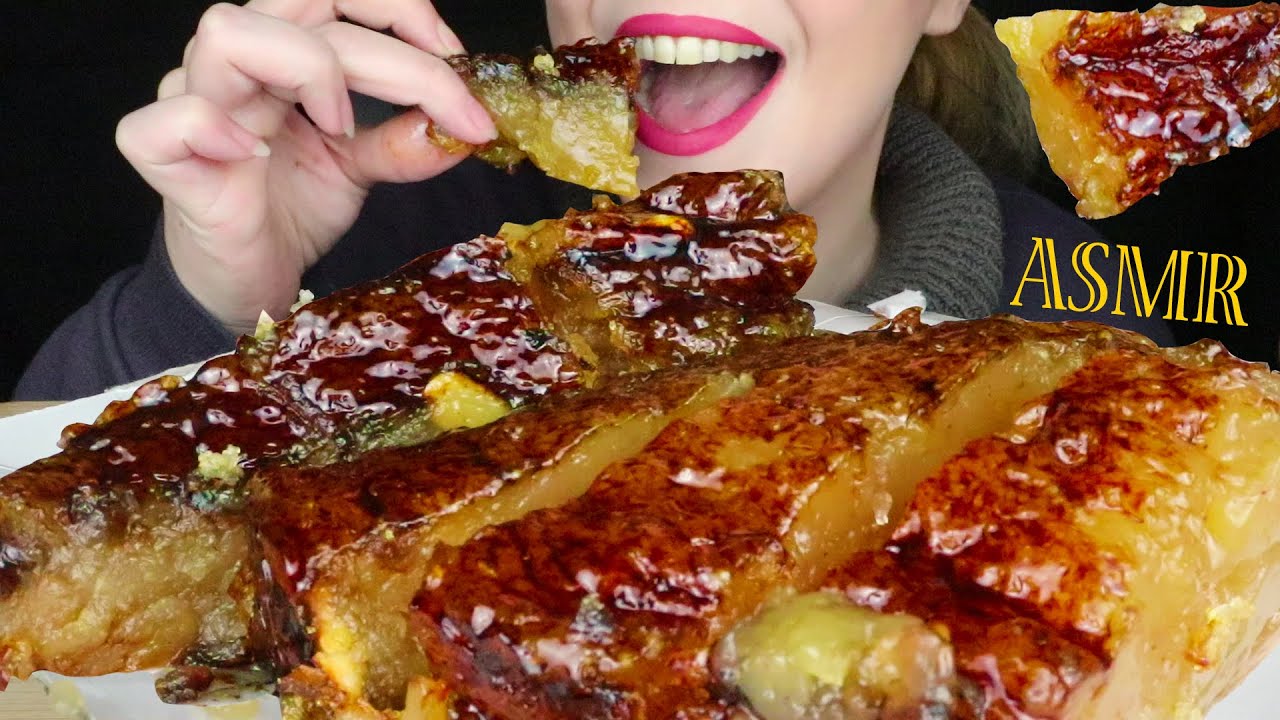 GREEK HALVA JELLY IN A PAN *HALVAS FARSALON* | ASMR Mukbang | No Talking | Sticky Eating Sounds