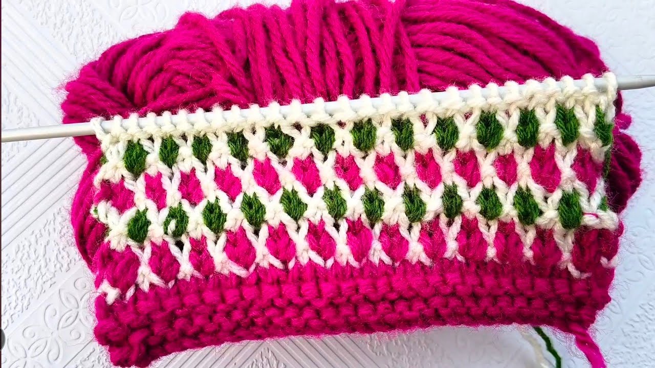 “तीन रंग स्वेटर डिजाइन | Easy Three Color Knitting Pattern | बुनाई की दुनिया” 🧶