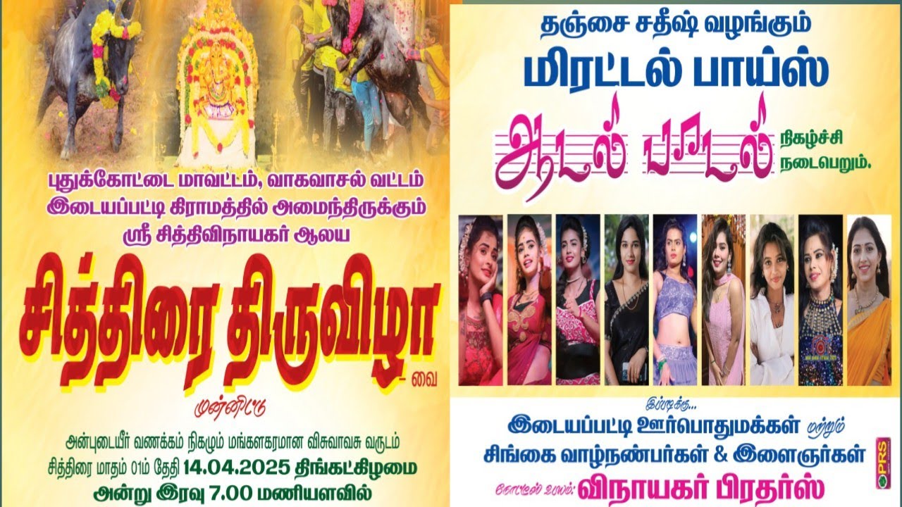 🛑மிரட்டல் பாய்ஸ் (ஆடல்பாடல்) இடையப்பட்டி ஶ்ரீ சித்தி விநாயகர் ஆலய சித்திரை திருவிழா #puthukottai
