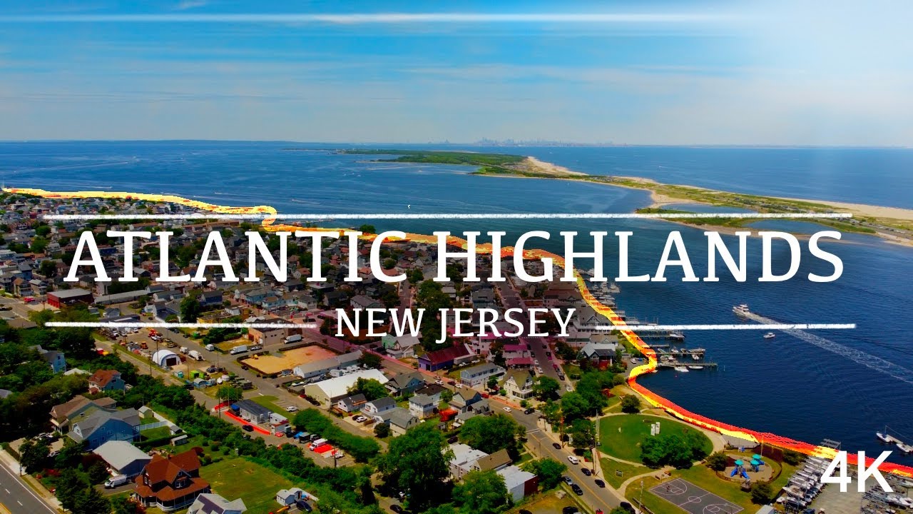 Atlantic Highlands, New Jersey - 4K Drone Footage