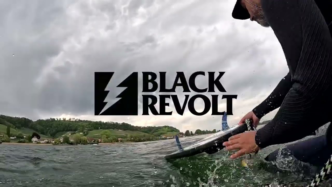 Alain, Black Revolt Wakesurf Rider is Testing the SUPREME boat S220 on Murten Lake Switzerland 2023