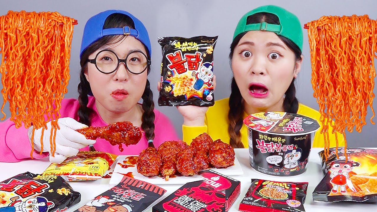 Comida apimentada Macarrão One Chip Mukbang DONA