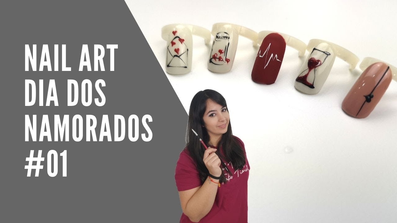 Nail Art do Dia dos Namorados #01 - Carta de Amor