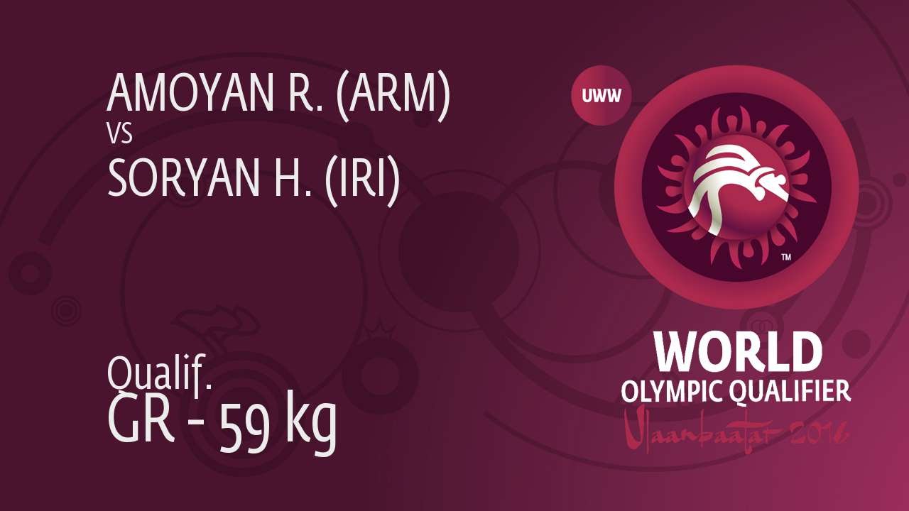 Qual. GR - 59 kg: H. SORYAN (IRI) df. R. AMOYAN (ARM), 7-4