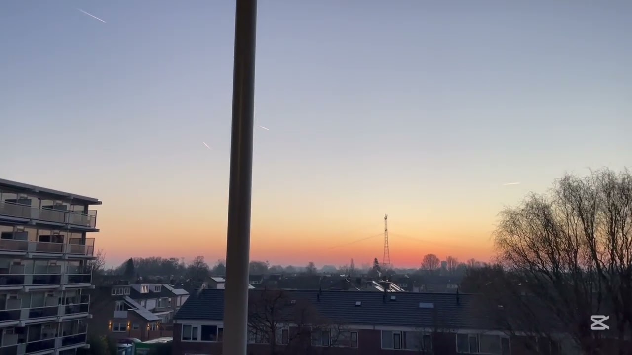 mooie ochtend lucht in Sliedrecht