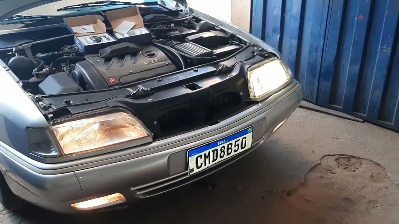 Teste comparativo antes e depois do Led K5C modelo H1 4300k. Citroen Xantia V6