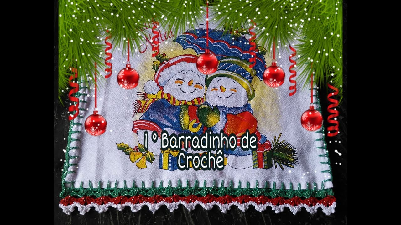 1* Barrado de crochê Natalino
