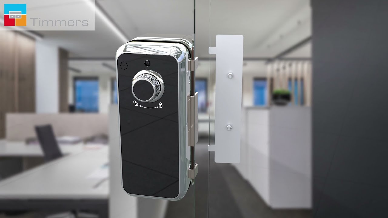Smart lock plaatsen op een glazen deur