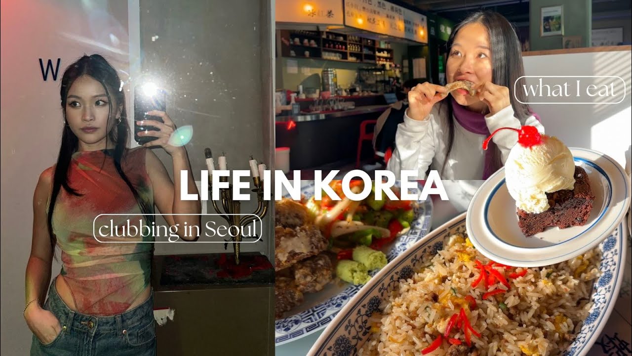 Korea vlog 🧚🏼‍♀️ clubbing in korea, cute cafes & good eats in seoul, souvenir shopping