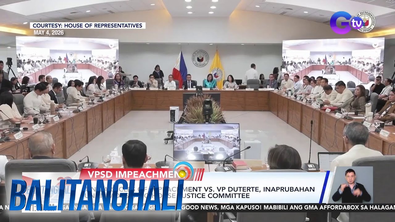 4 na articles of impeachment vs. VP Duterte, inaprubahan unanimously... | Balitanghali