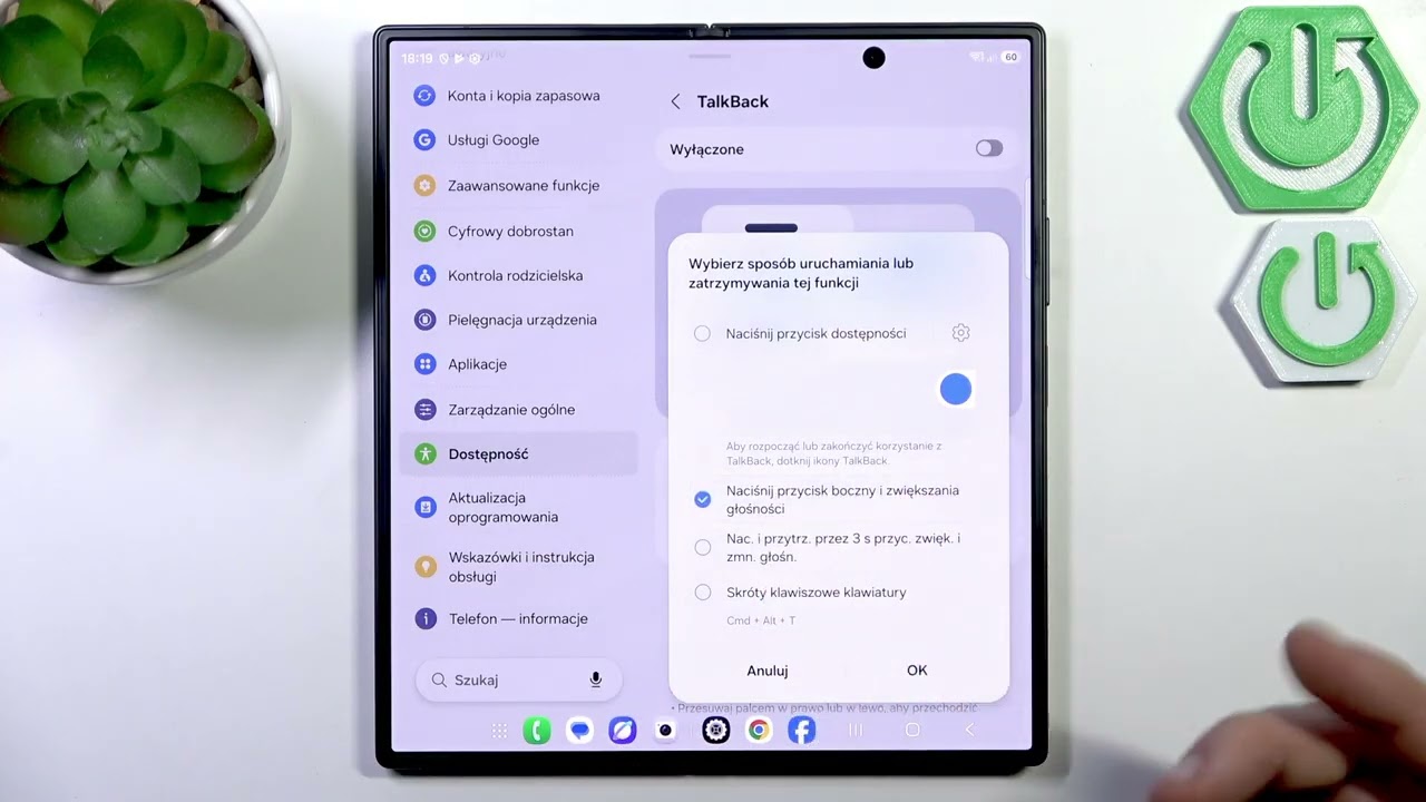 SAMSUNG Galaxy Z Fold 8 Ultra - Jak włączyć TalkBack