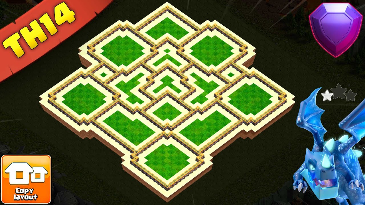 Best TH14 Hybrid Base (War & Farming in ONE Layout!)
