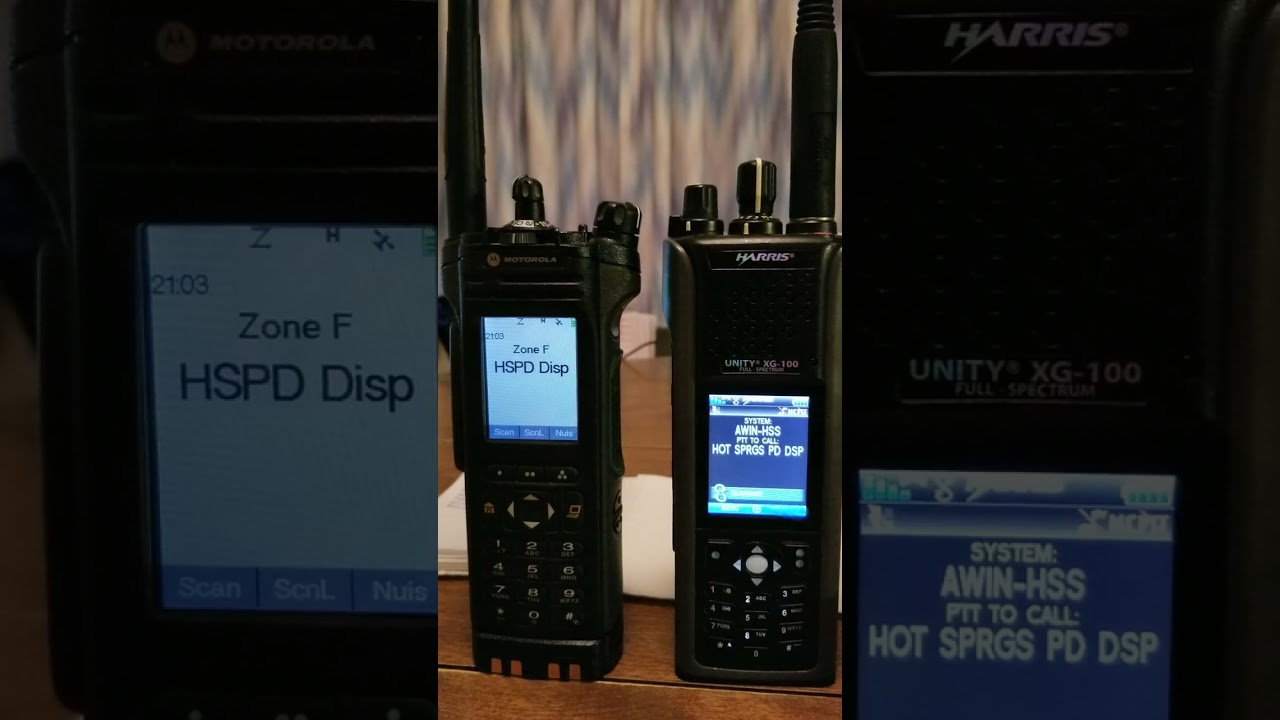 Motorola APX7000 and Harris Unity XG-100 receiving P25 Phase II (Hot Springs AR PD)