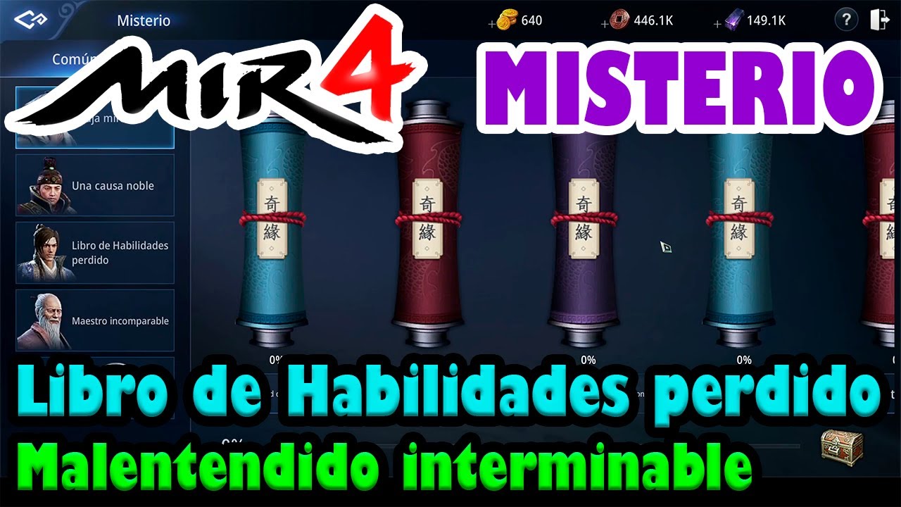 [MIR4] Misterio 4.3 - Libro de Habilidades perdido - Malentendido interminable