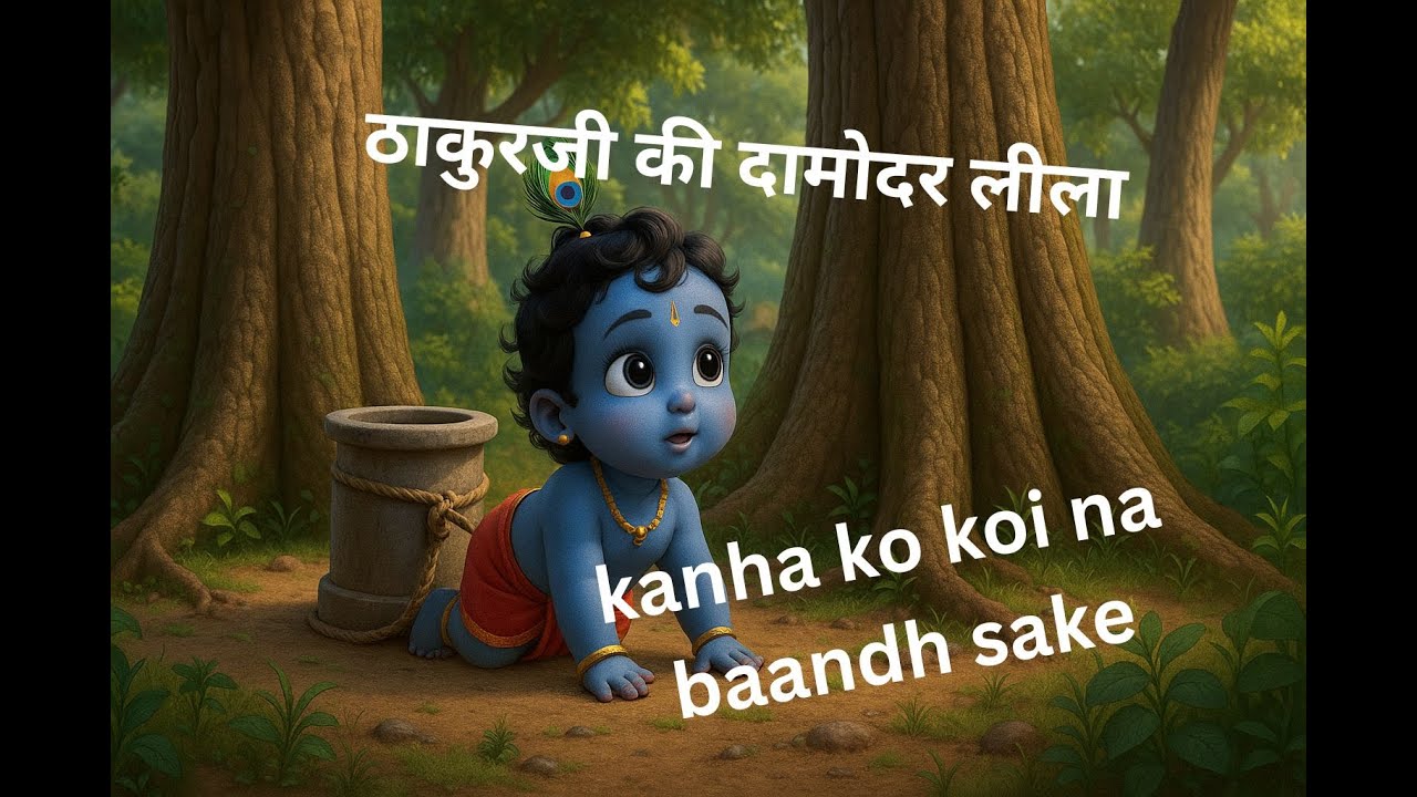 Thakurji ki damodar leela @BhaktiPath #indreshji #krishnaleela