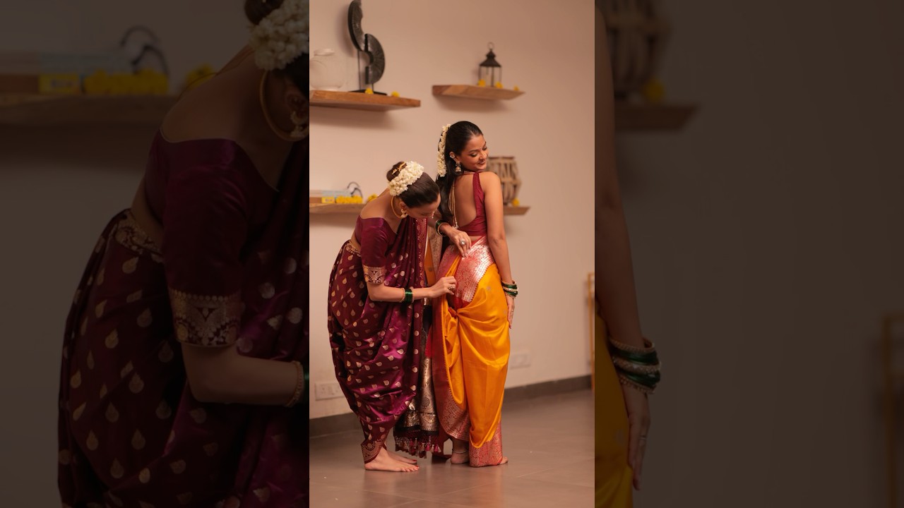 Wearing *NANI* ki *25 YRold* Saree🥹😭in Nauvari *Marathi* Drape by ​⁠@monalishamahapatra #marathi