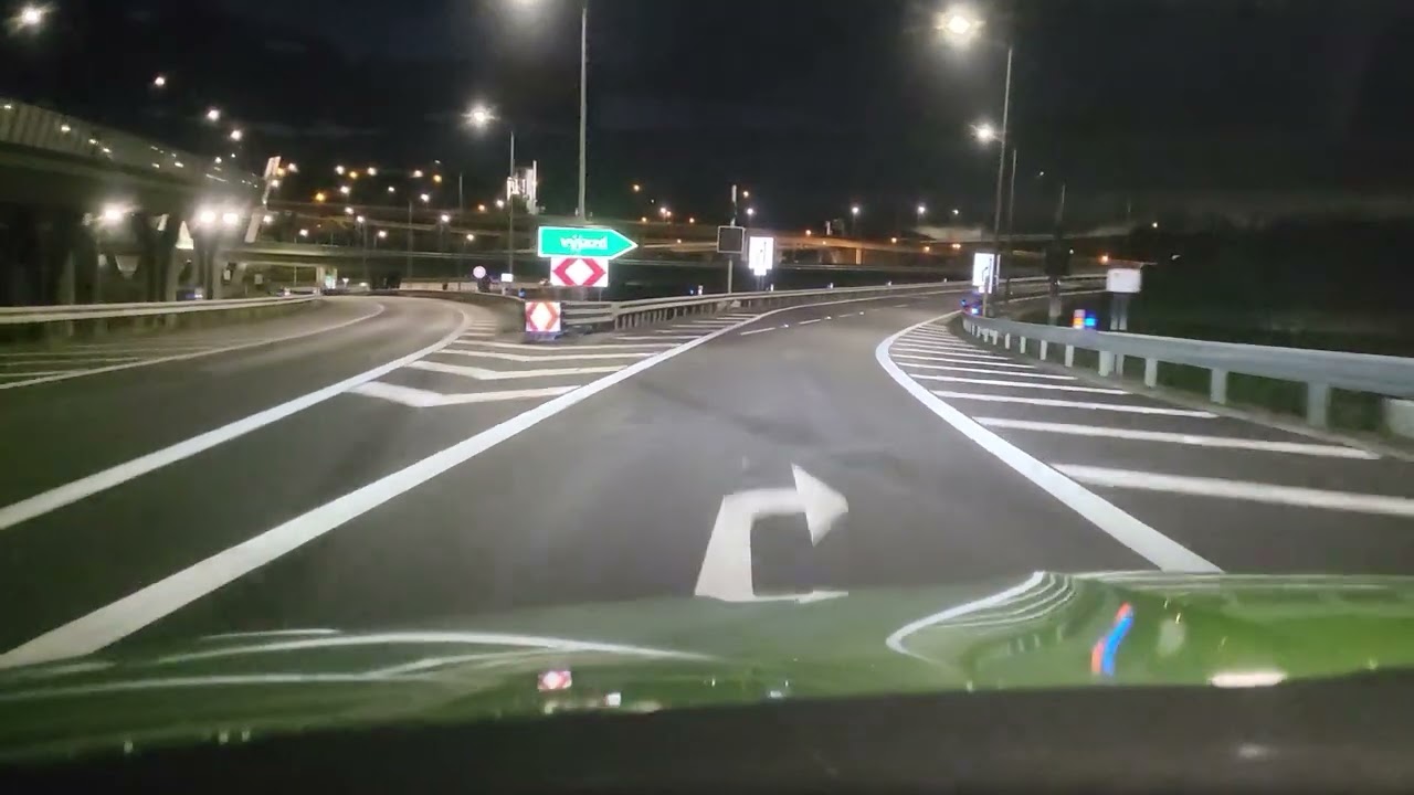 Prešov bypass v noci Dialnica D1 + R4