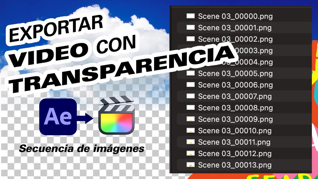 Exportar Video con Transparencia en After Effects en secuencia de imágenes