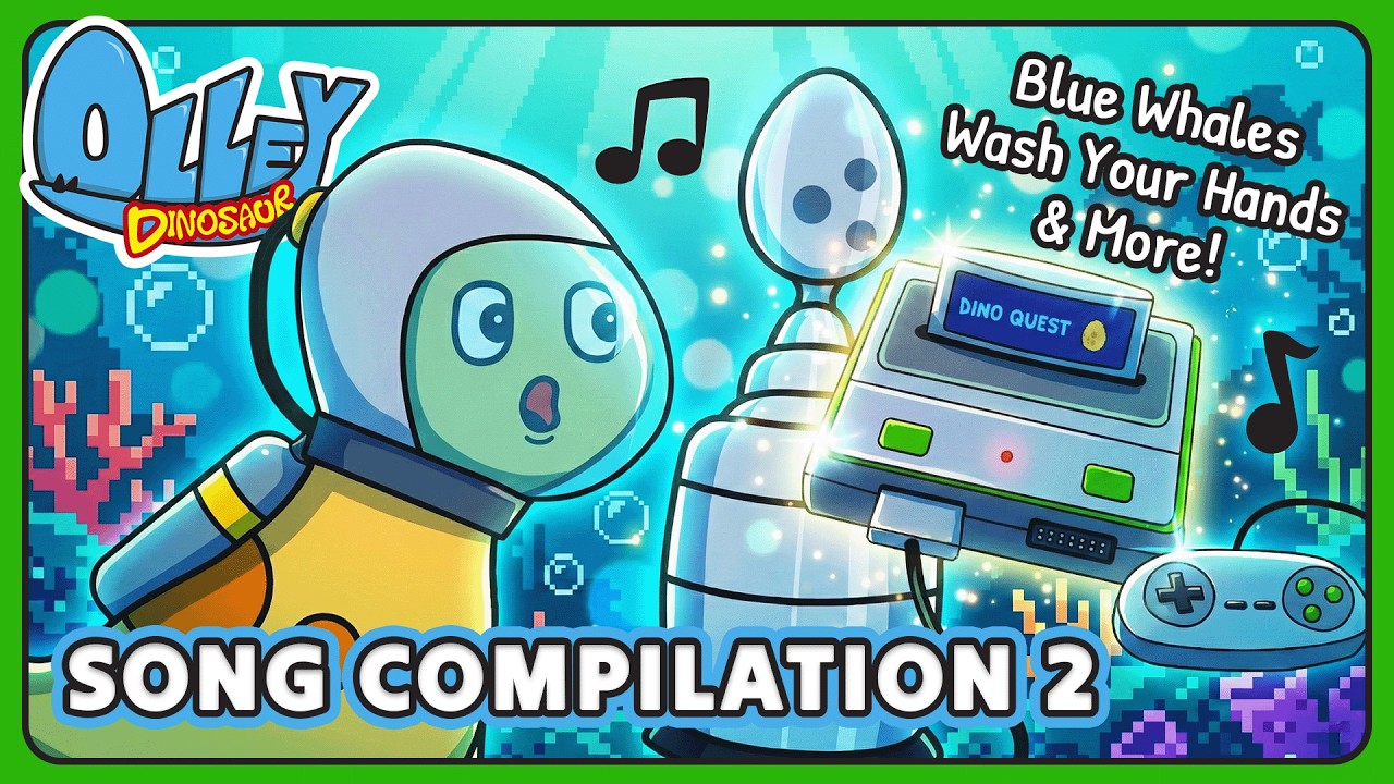 KIDS SONG COMPILATION 2! | Olley Dinosaur | Learn Sing Explore | Educational Kids Songs