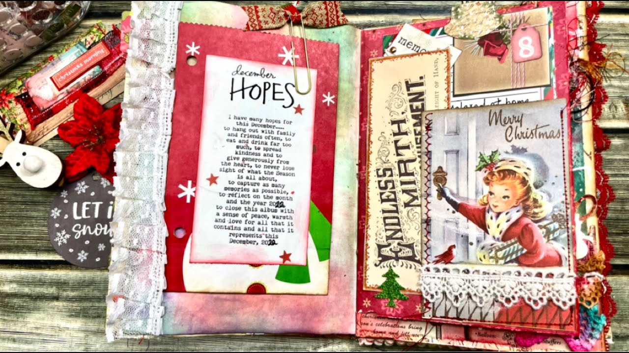 2022 December Daily Junk Journal Flip Through - Travelers Notebook Style
