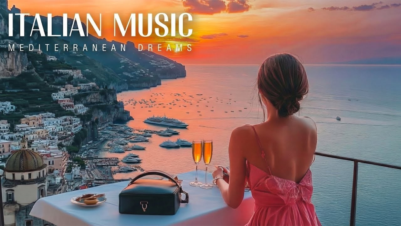 🎶 Italian Vibes & Mediterranean Music 🎶 2+ Hours Scenic Amalfi Coast & Lake Como Relaxation