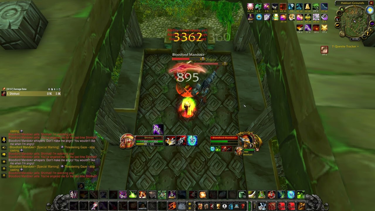Tank Rogue SOLO Bloodlord Mandokir (Raptor Boss) - Zul'Gurub - WoW SoD