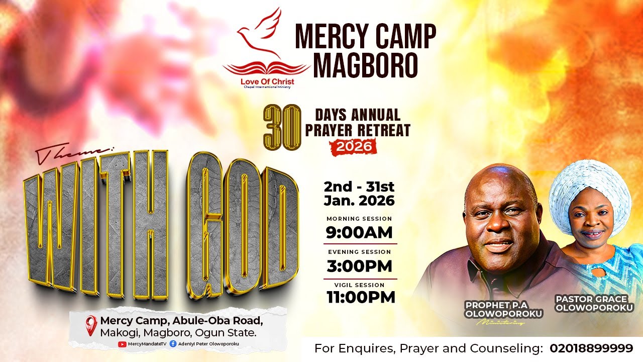 30 DAYS ANNUAL PRAYER RETREAT || PROPHET P.A OLOWOPOROKU || 22/01/2026
