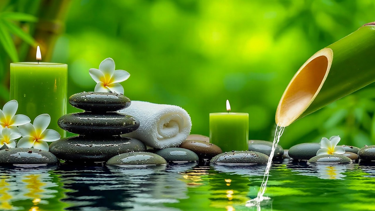 Peaceful Piano Music + Water Sounds 🌿 Healing Piano Music for Relax Mind & Body | Deep Sleep Music