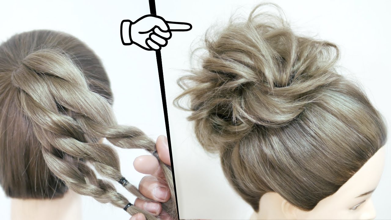 【 初心者の方必見！】簡単！アイロンなし！ゆるふわお団子のヘアアレンジ！ほぐし方教えます！How to: Easy MESSY BUN For Long Hair| New Bun Hai