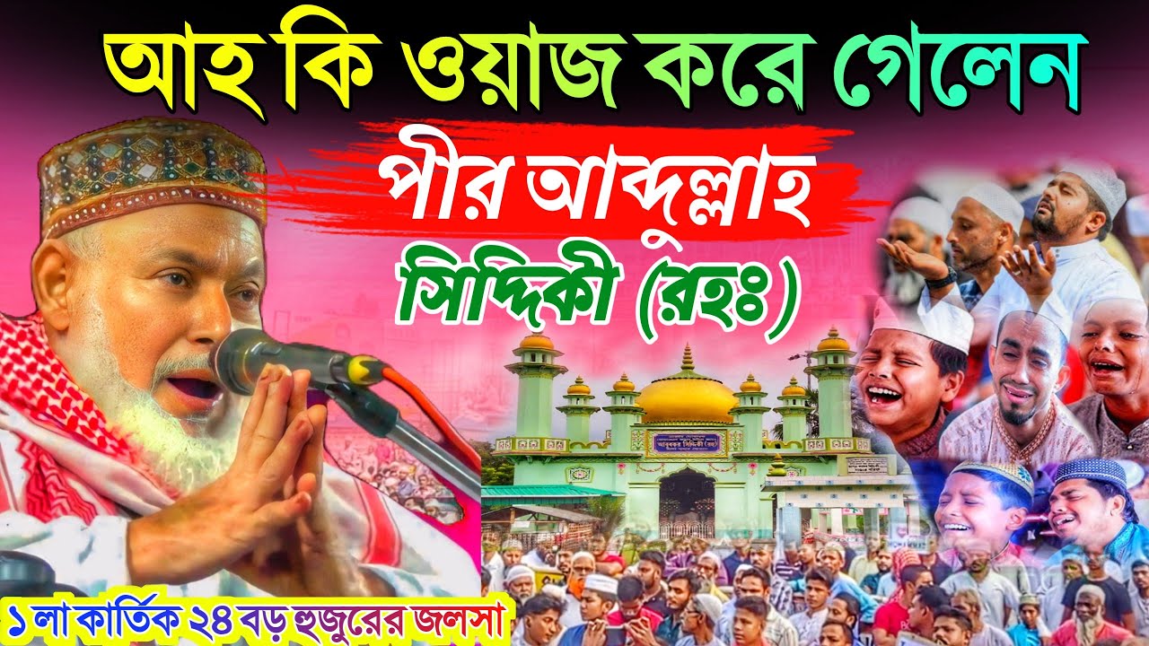 আহ কি ওয়াজ করে গেলেন। পীর আব্দুল্লাহ সিদ্দিকী হুজুর (রহঃ)। কঠিন ওয়াজ আর কখনো শুনতে পাবো না Pir Abd
