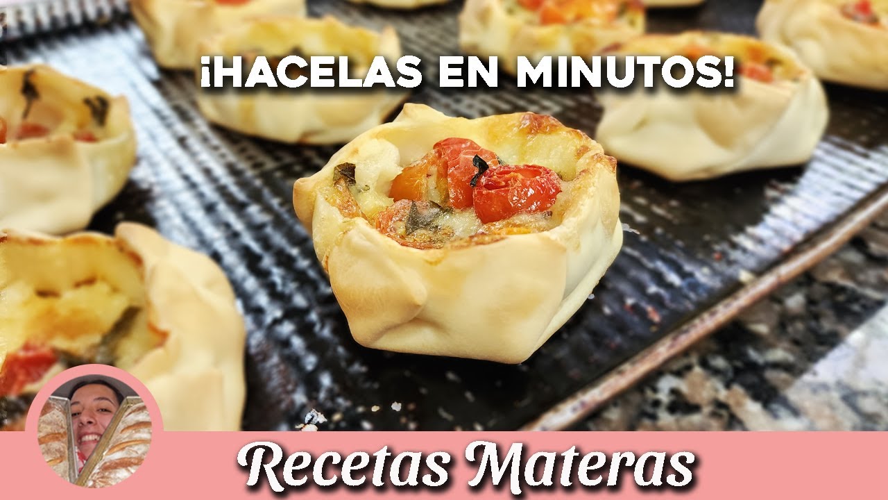 EMPANADAS de TOMATE, QUESO & ALBAHACA | CANASTITAS CAPRESE ✅🍅
