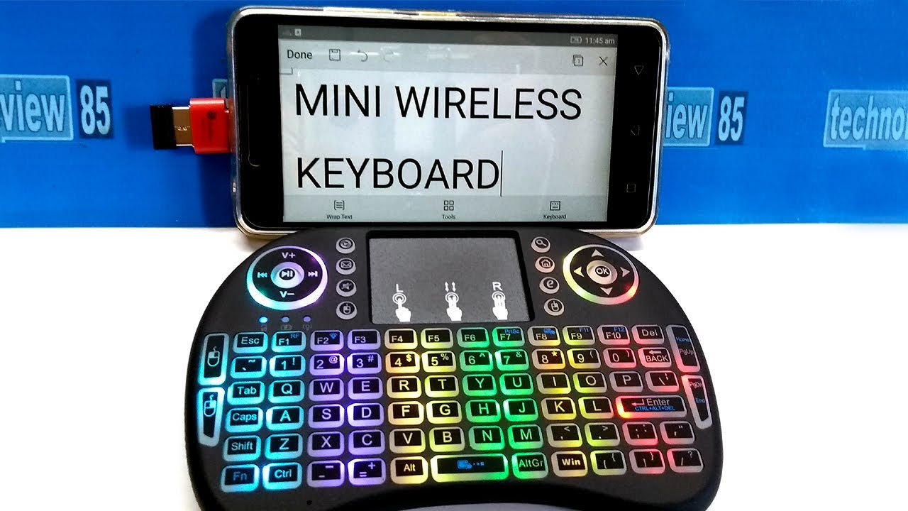 Mini Wireless Keyboard with Touchpad | Unboxing |review