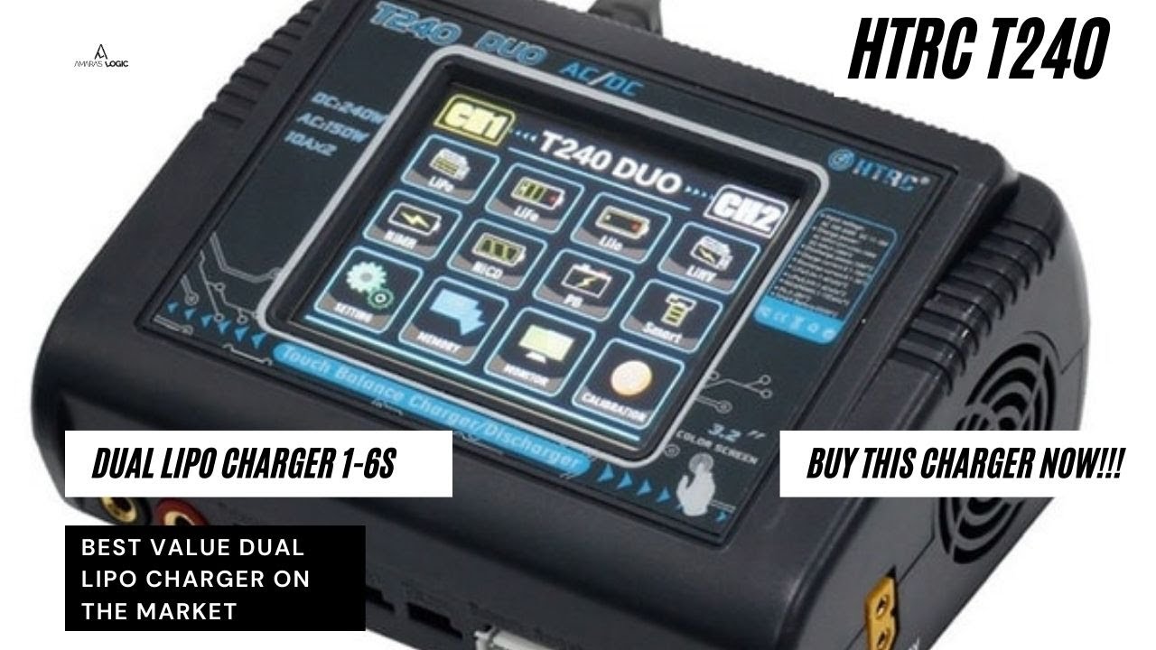 HTRC T240 DUAL LIPO CHARGER 1-6s FAST CHEAP Great Value!!!  #HTRC #T240 #BANGGOOD #AMARASLOGIC #RC
